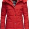 Marikoo Manteaux Courts Manteau D’hiver Femme Rouge