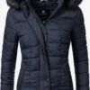 Marikoo Vestes Dhiver Veste D’hiver Unique Femme Bleu Nuit