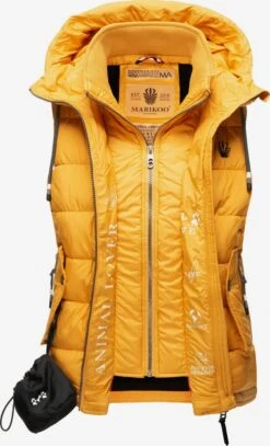 Marikoo Vestes Sans Manches Gilet Taisaa Femme Jaune -Marikoo 1402be8530ef0c52d64fc3cdce0a0e55