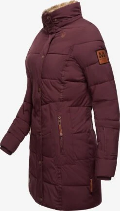 Marikoo Manteaux Courts Manteau D’hiver Femme Bordeaux -Marikoo 14f4e0d1a7d8797927b9c61754b1e11e