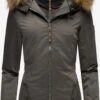 Marikoo Manteaux Dhiver Manteau D’hiver Sanakoo Femme Gris Foncé