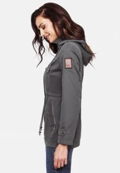 Marikoo Parkas Parka Mi-saison Nyokoo Femme Anthracite -Marikoo 202b185b2bc2fa139077297f8189b3b6