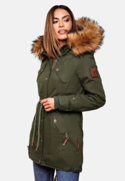 Marikoo Parkas Parka D’hiver Femme Kaki -Marikoo 24ef226f96a4cbd479037011ddf9ec69