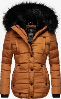Marikoo Vestes Dhiver Veste D’hiver Lotusblüte Femme Cognac