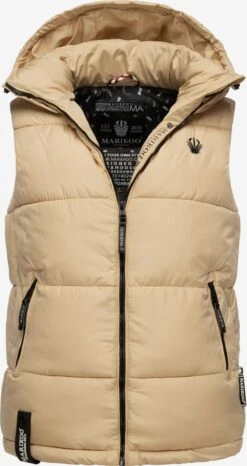 Marikoo Vestes Sans Manches Gilet Eisflöckchen Femme Beige -Marikoo 29dc96899f7ce84c426f696c162f2feb