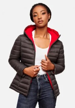 Marikoo Vestes De Mi-saison Veste Mi-saison Asraa Femme Anthracite -Marikoo 2a5d0052f05c89fec031cd883f9858ee