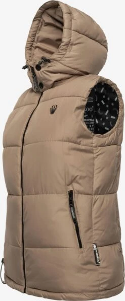 Marikoo Vestes Sans Manches Gilet Eisflöckchen Femme Marron
