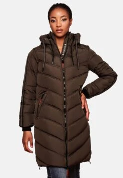 Marikoo Manteaux Dhiver Manteau D’hiver Armasa Femme Marron -Marikoo 3265cd81b9dd0ed0f979bae3afc46048