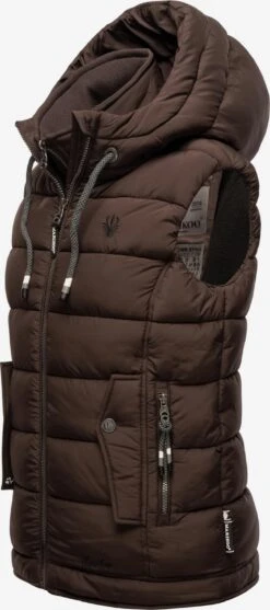 Marikoo Vestes Sans Manches Gilet Taisaa Femme Brun Foncé -Marikoo 3308b073a7de09ff72c3fe96bffe2599