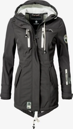 Marikoo Manteaux De Pluie Manteau Fonctionnel Zimtzicke Femme Gris Foncé