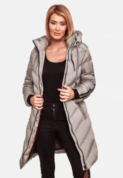 Marikoo Manteaux Dhiver Manteau D’hiver Armasa Femme Gris -Marikoo 3af063285b3e1bbb07e23ce2c24c1951