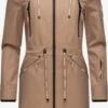 Marikoo Parkas Parka Mi-saison Femme Beige Foncé