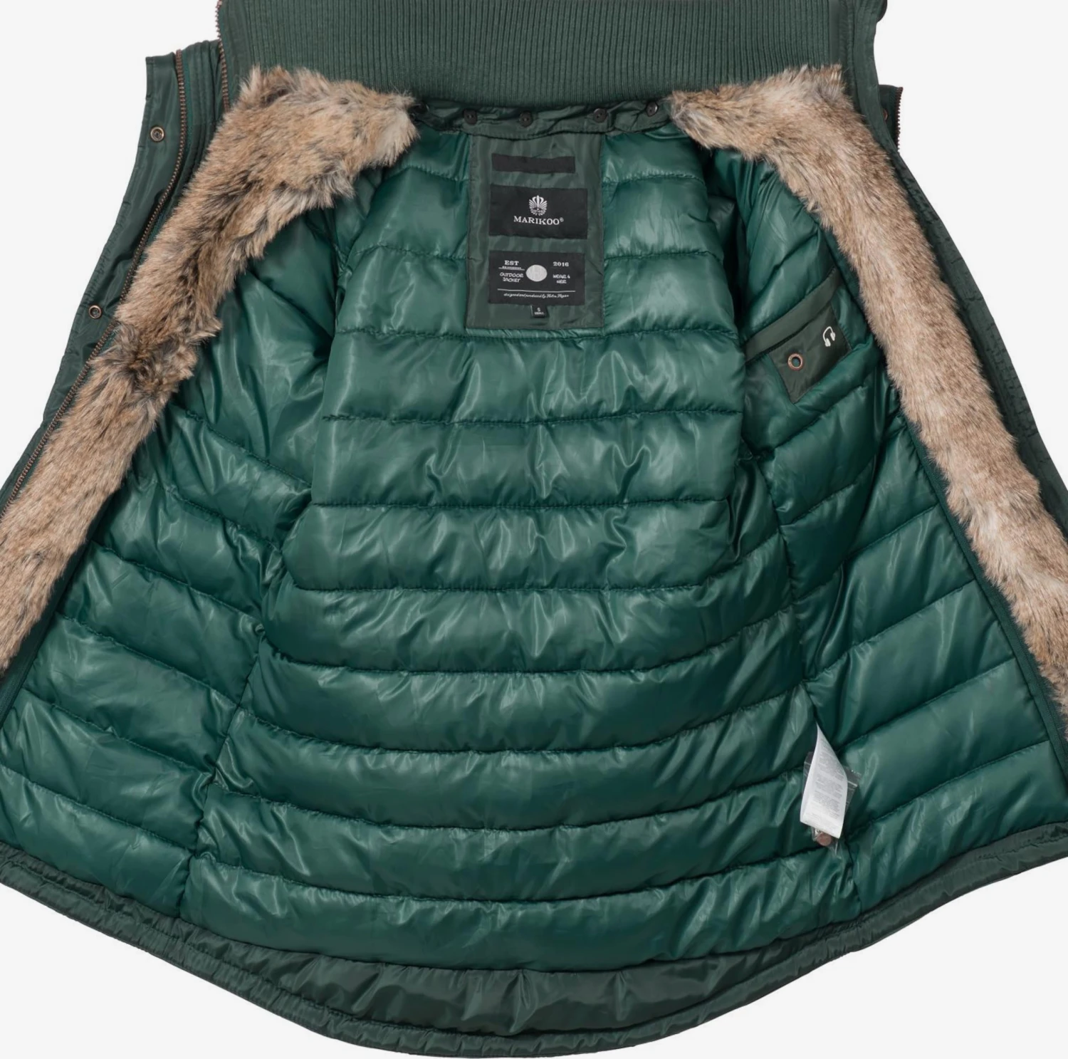 Parkas Parka d’hiver Grinsekatze Femme vert foncé Marikoo Parkas Parka D’hiver Grinsekatze Femme Vert Foncé -Marikoo 410e67d6c19e24da5411a4ff885fcfef