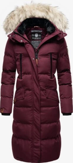 Marikoo Manteaux Dhiver Manteau D’hiver Schneesternchen Femme Bordeaux