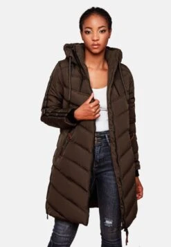 Marikoo Manteaux Dhiver Manteau D’hiver Armasa Femme Marron -Marikoo 42c048db079a8692a22954d2c447ec79