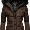 Marikoo Vestes Dhiver Veste D’hiver Lotusblüte Femme Marron