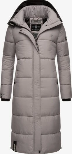 Marikoo Manteaux Dhiver Manteau D’hiver Femme Gris -Marikoo 49c8fd9624cfa6ebf03639b23bd87d87