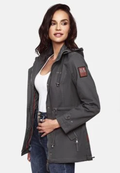 Marikoo Parkas Parka Mi-saison Nyokoo Femme Anthracite -Marikoo 4cdf4a2cd82c2ce791f72eee5ac20a77