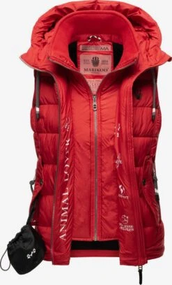 Marikoo Vestes Sans Manches Gilet Taisaa Femme Rouge -Marikoo 631dbfd4ff1711e107482c3fbc43a4ed