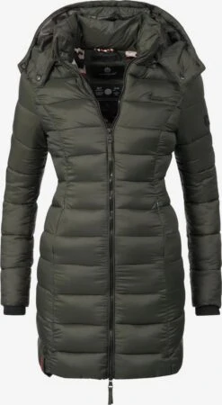 Marikoo 21 Marikoo Manteaux Courts Manteau D’hiver Abendsternchen Femme Kaki