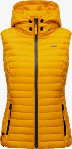 Marikoo Vestes Sans Manches Gilet Hasenpfote Femme Jaune Dor