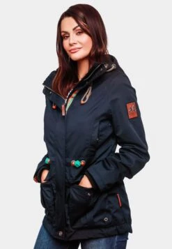 Marikoo Vestes De Mi-saison Veste Mi-saison Babetaa Femme Marine -Marikoo 6708db81387fc2c1eea75f91b5790bdb
