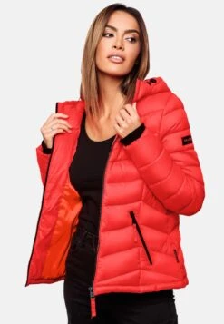 Marikoo Vestes De Mi-saison Veste Mi-saison Kuala Femme Rouge Néon -Marikoo 69947c36cbf84f9c0ebb473f3608c270
