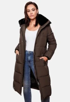 Marikoo Manteaux Dhiver Manteau D’hiver Femme Marron -Marikoo 6ef15681a84d4a30c12b1e1c89d6a6ef