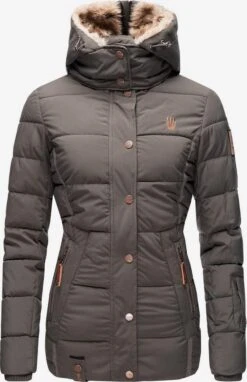 Marikoo Vestes Matelassées Veste D’hiver Nekoo Femme Taupe -Marikoo 74984f35fcc0f260411f23c8d2b0412c