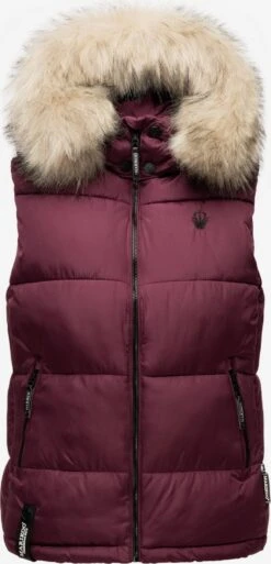 Marikoo Vestes Sans Manches Gilet Eisflöckchen Femme Bordeaux -Marikoo 754a510c3e819420a46da864ea23ec01