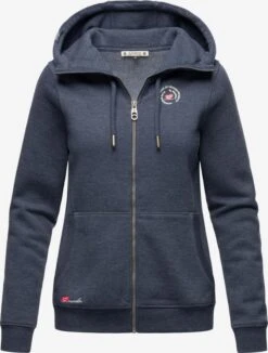 Marikoo Sweats Zippés Veste De Survêtement Setsunaa Femme Bleu-gris