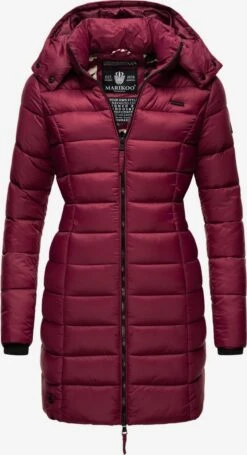 Marikoo Manteaux Courts Manteau D’hiver Abendsternchen Femme Rouge Rubis