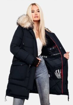 Marikoo Manteaux Dhiver Manteau D’hiver Chaskaa Femme Bleu Marine -Marikoo 79a4653fb43ded0476db9b2860d737ef