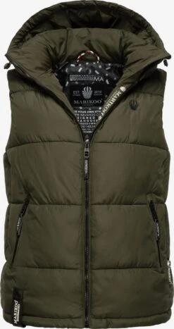 Marikoo Vestes Sans Manches Gilet Eisflöckchen Femme Olive -Marikoo 7a373fc7d2cc6497c1ce699d53c42878