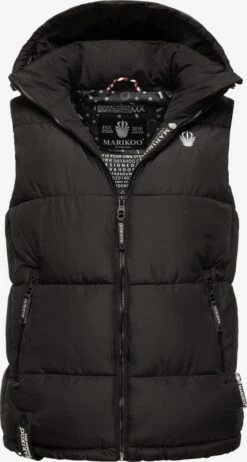 Marikoo Vestes Sans Manches Gilet Eisflöckchen Femme Noir -Marikoo 801eb2384aaab81605c3815180c112c9