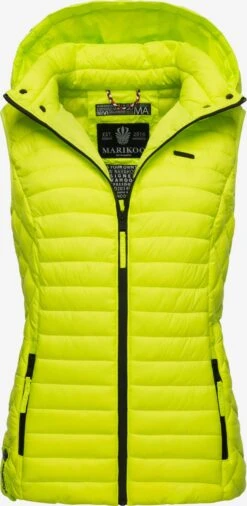 Marikoo Vestes Sans Manches Gilet Femme Citron Vert