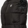 Marikoo Vestes Sans Manches Gilet Eisflöckchen Femme Noir