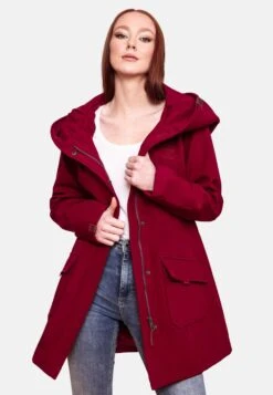 Marikoo Manteaux De Pluie Manteau Fonctionnel Mayleen Femme Rouge Cerise -Marikoo 8ab776ef5e9396f25924e1773c63e4cd
