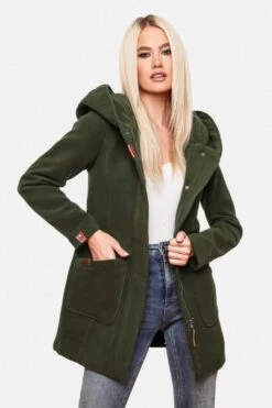 Marikoo Manteaux Dhiver Manteau D’hiver Maikoo Femme Kaki -Marikoo 8b8d57744b63c8a1a6d625112c8de487