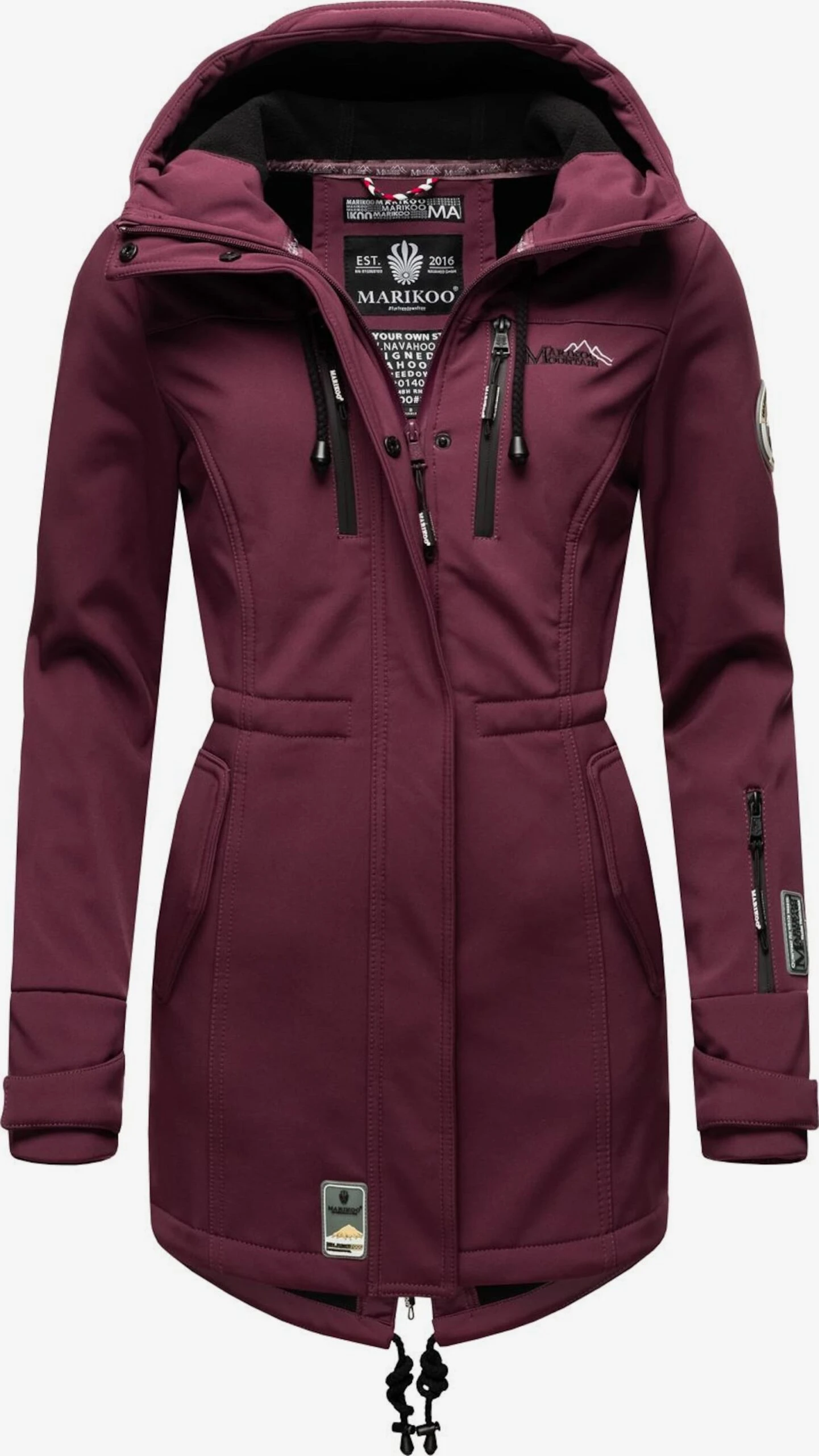 Marikoo Manteaux De Pluie Manteau Fonctionnel Zimtzicke Femme Bordeaux