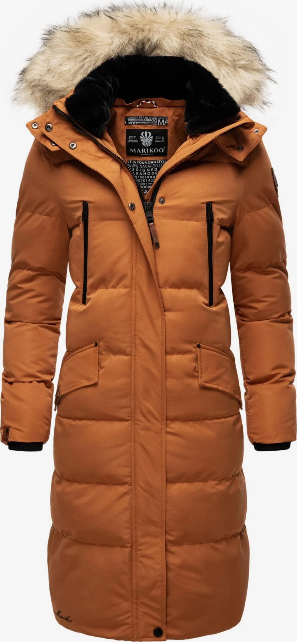 Marikoo Manteaux Dhiver Manteau D’hiver Schneesternchen Femme Orange