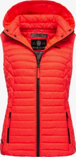 Marikoo Vestes Sans Manches Gilet Hasenpfote Femme Orange Fluo