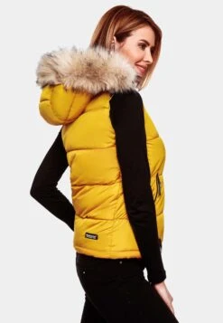 Marikoo Vestes Sans Manches Gilet Eisflöckchen Femme Jaune -Marikoo a985f1f3bf87b909532535961cb38552