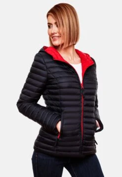 Marikoo Vestes De Mi-saison Veste Mi-saison Asraa Femme Bleu Marine -Marikoo b12ecf8fc734251d2491171d229ee839