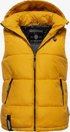 Marikoo Vestes Sans Manches Gilet Eisflöckchen Femme Jaune -Marikoo b6bcc52dba7f93eee4737d1ffd5ebf96