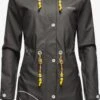 Marikoo Manteaux De Pluie Manteau Fonctionnel Femme Anthracite