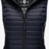 Marikoo Vestes Sans Manches Gilet Hasenpfote Femme Bleu Nuit
