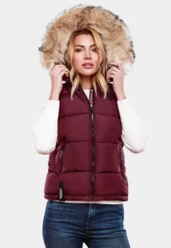 Marikoo Vestes Sans Manches Gilet Eisflöckchen Femme Bordeaux -Marikoo c26af7b874619b9590f5411fb9668870