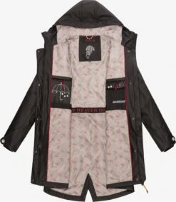 Marikoo Manteaux De Pluie Manteau Fonctionnel Femme Noir -Marikoo c4d664e31c871b4a22c0cbd1a558cb42