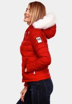 Marikoo Vestes Dhiver Veste D’hiver Nasriin Femme Rouge -Marikoo ca8363ef4a7b543c1fa277658d618d7c